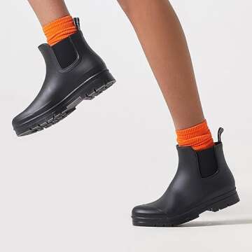 Planone Short Rain Boots for Women - Stylish Waterproof Comfort