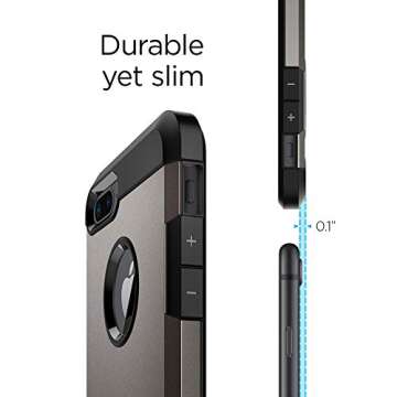 Spigen Tough Armor [2nd Generation] Designed for iPhone 8 Plus Case (2017) / Designed for iPhone 7 Plus Case (2016) - Gunmetal
