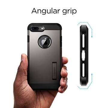 Spigen Tough Armor [2nd Generation] Designed for iPhone 8 Plus Case (2017) / Designed for iPhone 7 Plus Case (2016) - Gunmetal
