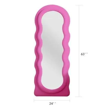 JAWGLOW Wavy Full Length Mirror for Stylish Home Decor