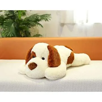 YESGIRL 26.8 inch Large Dog Weighted Stuffed Animals, 5 lb Weighted Plush Animal, Cute Plush Toy Pil...