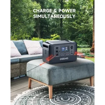 DEENO X1500 Portable Power Station – 1036Wh LiFePO4 Battery, 1500W Continuous Power, Solar Generator for Emergency Backup, Home, Camping, RVs, and Off-Grid Use – Fast Charging & Multi-Device Support