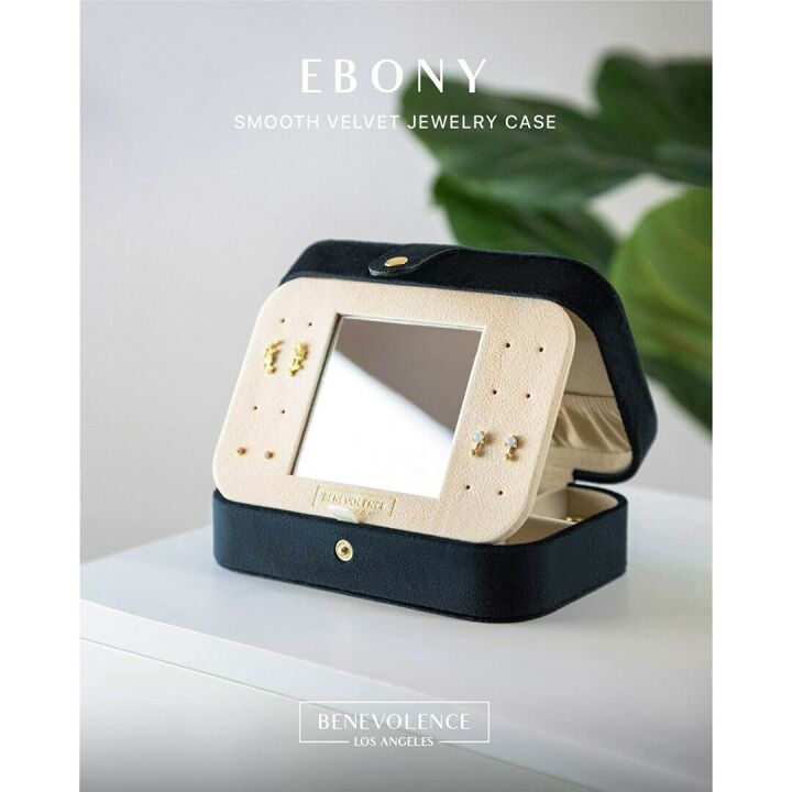 Velvet Travel Jewelry Organizer Case for Women