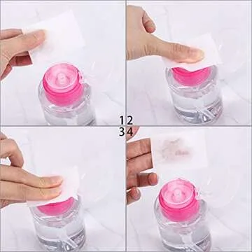 Versatile Nail Polish Remover Pump Dispensers - Hot Pink Cap
