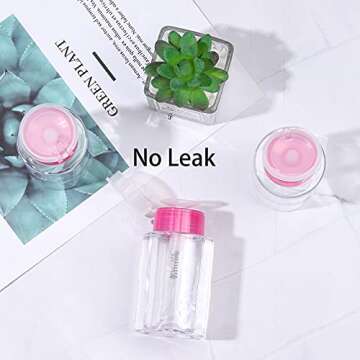 Versatile Nail Polish Remover Pump Dispensers - Hot Pink Cap