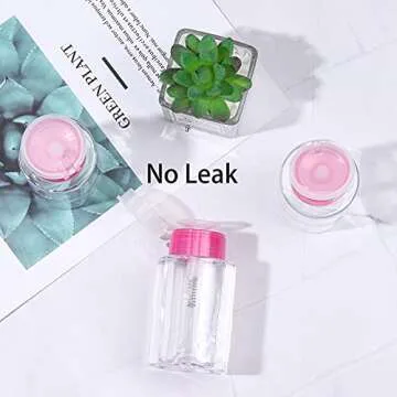Versatile Nail Polish Remover Pump Dispensers - Hot Pink Cap