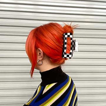 Stylish Bmobuo Vintage Checkered Hair Clips Set of 3