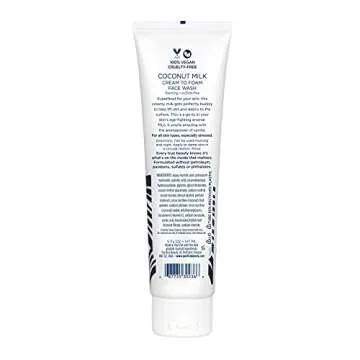 Pacifica Beauty, Coconut Cream To Foam Daily Face Wash & Cleanser, Coconut Water + Vitamin E, Cleans...