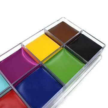 IMAGIC 12 Color Face Body Paint Palette for Creative Art