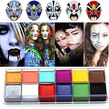 IMAGIC 12 Color Face Body Paint Palette for Creative Art