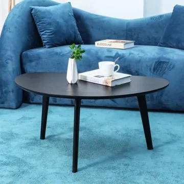 Stylish FIRMINANA Mango Oval Coffee Table for Small Spaces