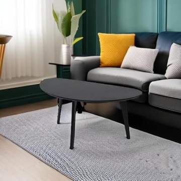 Stylish FIRMINANA Mango Oval Coffee Table for Small Spaces