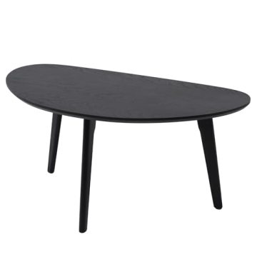 Stylish FIRMINANA Mango Oval Coffee Table for Small Spaces