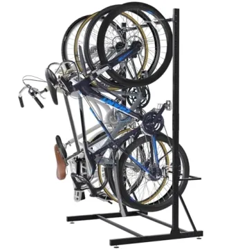 Caprihom Freestanding Bike Rack - Holds Up to 5 Bikes | Solid Steel Vertical Bike Rack Stand for Ind...