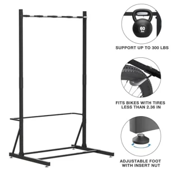 Caprihom Bike Rack Holds 5 Bikes - Easy Assembly & Durable Storage