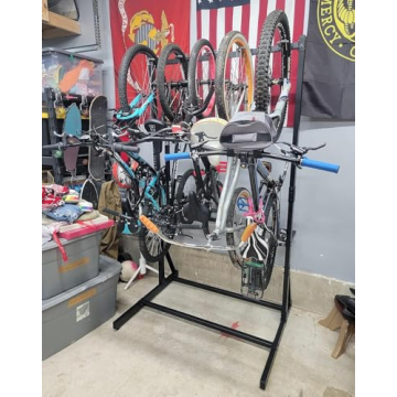 Caprihom Bike Rack Holds 5 Bikes - Easy Assembly & Durable Storage