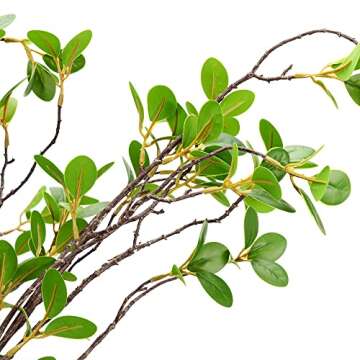 Buy BohoSM Artificial Greenery Stems - Elegant Faux Ficus