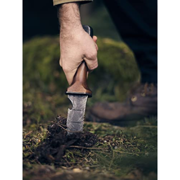 Barebones Hori Hori Ultimate - Garden Knife with Double-Edged Tempered Steel Blade, Walnut Handle, Ambidextrous Use, Japanese Knife Garden Tool for Weeding and Gardening (Tool Only)