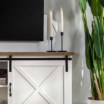 Walker Edison Corbin Modern Farmhouse TV Stand for 80 Inch TVs