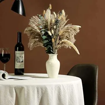 Musunny Dried Flowers Bouquet, 17" Dried Pampas Grass Decor Inc Lavender Eucalyptus DIY Floral Arrangements for Home Office Decoration,Wedding centerpieces