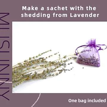 Musunny Dried Flowers Bouquet, 17" Dried Pampas Grass Decor Inc Lavender Eucalyptus DIY Floral Arrangements for Home Office Decoration,Wedding centerpieces