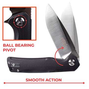 Ganzo Firebird FH91-BK Pocket Knife - D2 Steel & G10 Handle