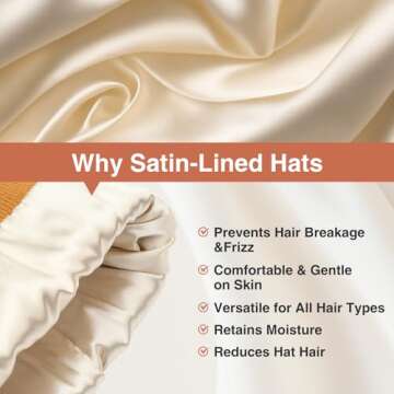 KUIRAN Satin Lined Beanie for Women and Men - Warm & Stylish