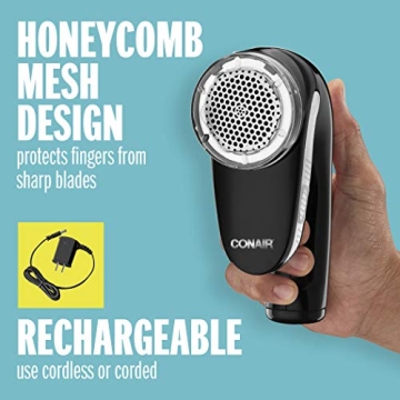 Conair Rechargeable Fabric Shaver for Lint Removal