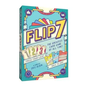 USAOPOLY Flip 7, Fast Fun Card Game, Great for Family Game Night, Ages 8+, 3+ Players, 20 Minutes