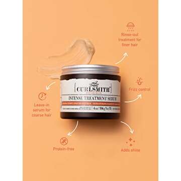 CURLSMITH - Intense Treatment Serum - Vegan Hair Butter for Curly and Coily Hair (4oz)