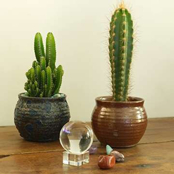 Cherry Tree Collection | Crystal Ball with Stand | K9 Optical Crystal Sphere | Photography, Decoration (50mm)