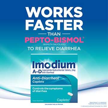 Imodium A-D Diarrhea Relief Caplets, Loperamide Hydrochloride -Diarrheal Medicine, 48 ct.