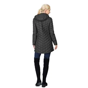 Outdoor Ventures Women's Maryan Hooded Ultra Lightweight Warm Thermolite Long Puffer Coat