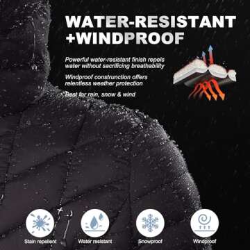 Outdoor Ventures Women's Maryan Hooded Ultra Lightweight Warm Thermolite Long Puffer Coat