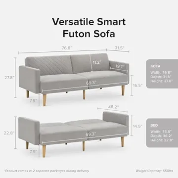 mopio Futon Sofa Bed - Stylish and Versatile Living Solution