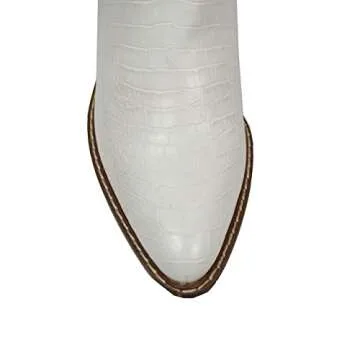 ARIDERGIRL Evon Women's Knee-High Boot (Croco Cream, 6.5)