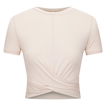 Women's Slim Fit Crop Tops Yoga Workout Activewear