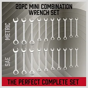 Premium Midget Wrench Set Metric & SAE 22-Piece
