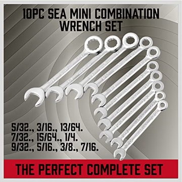 Premium Midget Wrench Set Metric & SAE 22-Piece