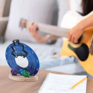 Circle of Fifths Wheel Guitar Accessories with Melody Chord Chart Music Theory Book, Progression Wheel for Musical Learning (Dark blue)