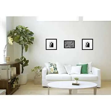 Elegant 12x12 Black Wood Gallery Picture Frame for Photos