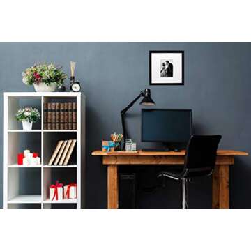 Elegant 12x12 Black Wood Gallery Picture Frame for Photos