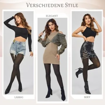 KBVOT Fleece Lined Tights - Warm Winter Leggings for Women