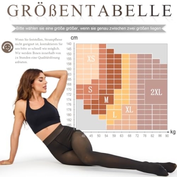 KBVOT Fleece Lined Tights - Warm Winter Leggings for Women