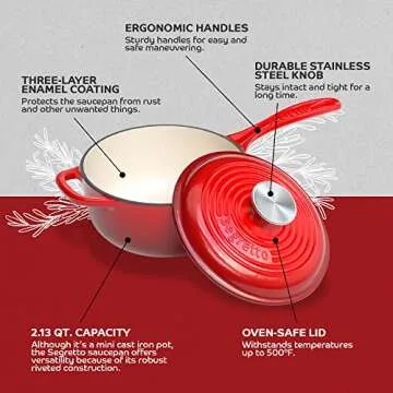 Segretto Small Sauce Pan with Lid - Versatile Cookware