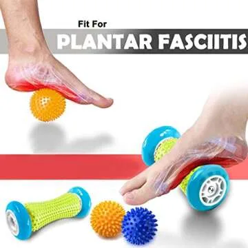 Pasnity Foot Massage Roller & Spiky Balls for Pain Relief