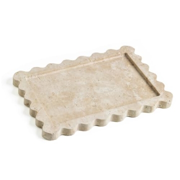 Natural Travertine Tray - Elegant Home Decor Piece