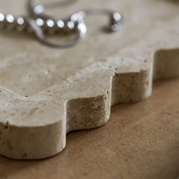 Natural Travertine Tray - Elegant Home Decor Piece