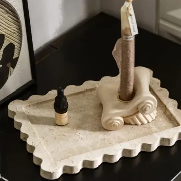 Natural Travertine Tray - Elegant Home Decor Piece