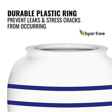 Geo Water Crock - Stylish Porcelain Dispenser with Steel Faucet